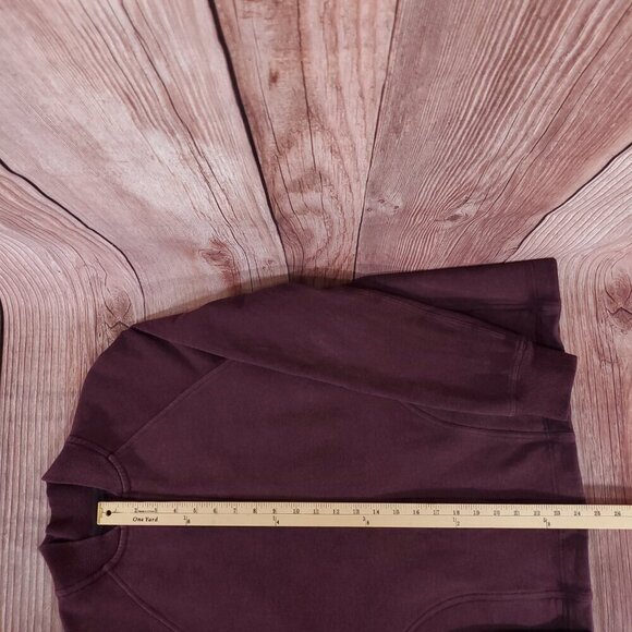 *FLAWS* Lululemon Size 8 Heathered Bordeaux Drama Pleat to Street Bomber Jacket - Picture 16 of 16